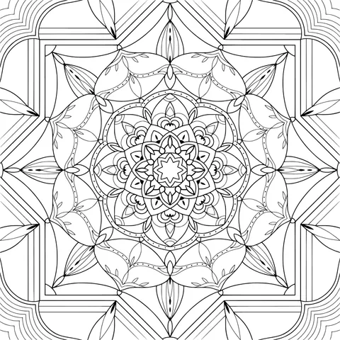Colorful Geometric Mandala Pattern