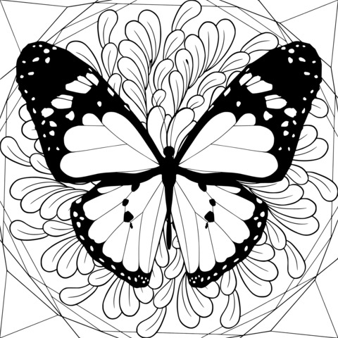 Beautiful Butterfly Coloring Page