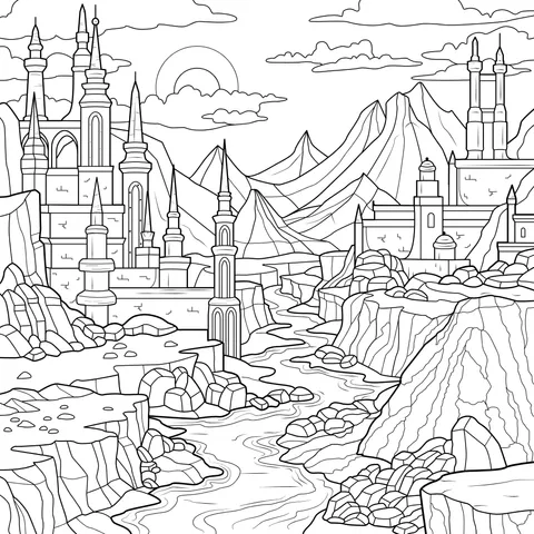 Castle scenery in the valley