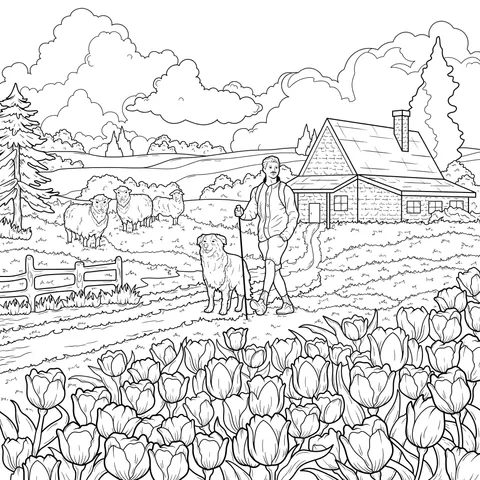 Scenery of Strolling in the Countryside