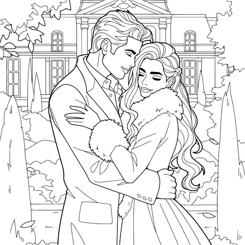 Romantic Hug in the Garden