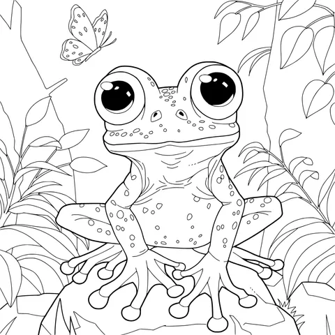 Big - eyed Frog in the Forest