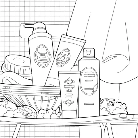 Toiletries in the Bathroom