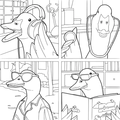 Diverse Moments in a Duck's Life