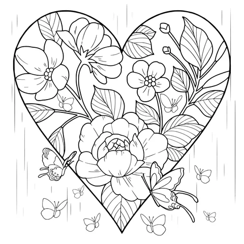 Heart - shaped Floral Pattern
