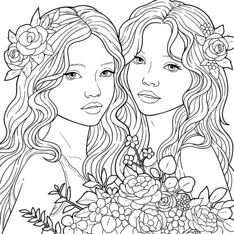 Twin - flower Girls