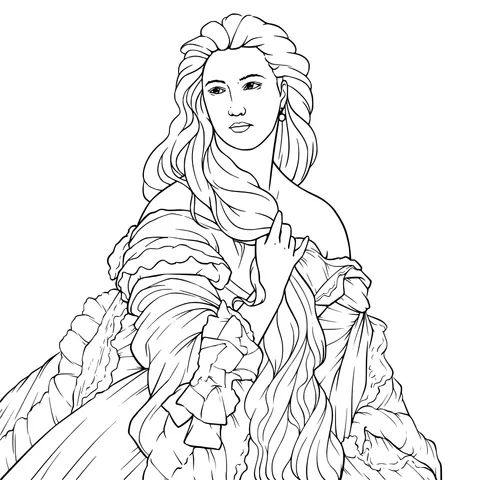 A woman in gorgeous attire