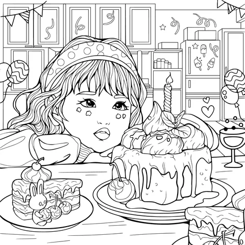 Girl at a Birthday Party
