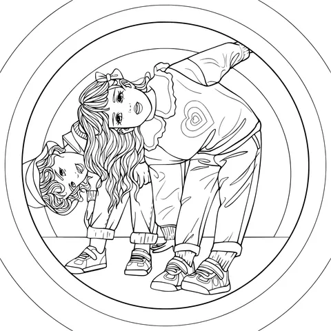 The Fun Interaction between Two Children