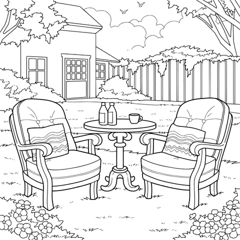 Cozy courtyard relaxation area