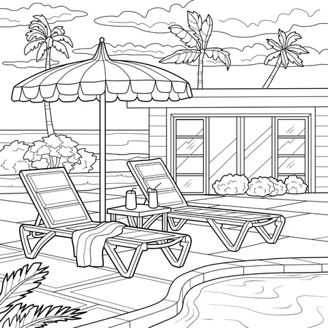 Leisure Time by the Pool