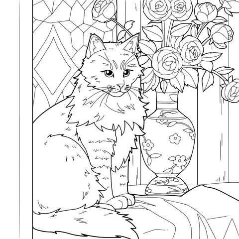 Cat and Vase