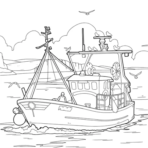 Fishing Boat on the Sea