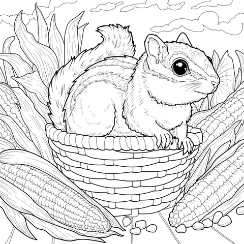 Chipmunk in the Basket