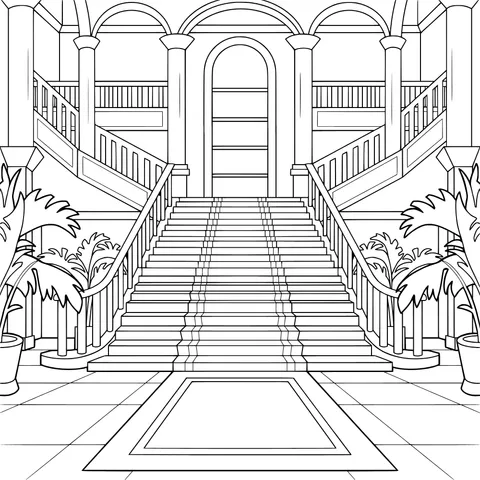 Luxurious indoor staircase