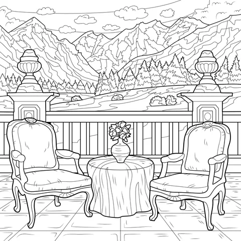 Mountain - view balcony relaxation area