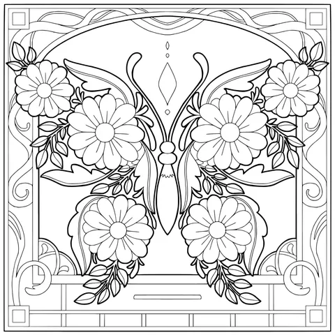 Floral and Butterfly Decorative Pattern