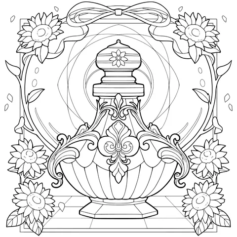Vintage Perfume Bottle Illustration