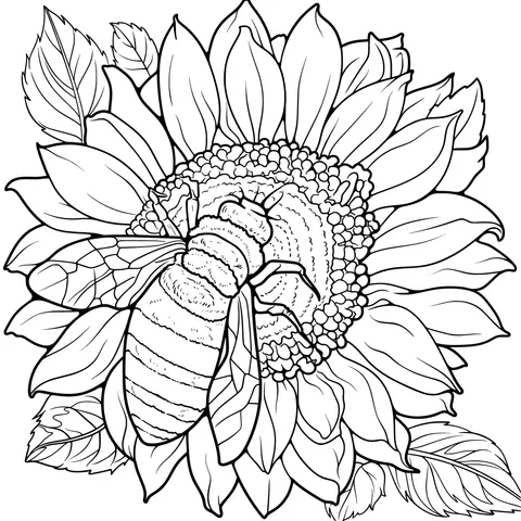 Bee on a Sunflower