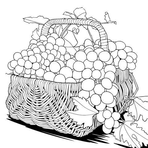 Basket Full of Grapes