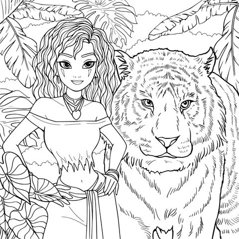 Woman and Tiger