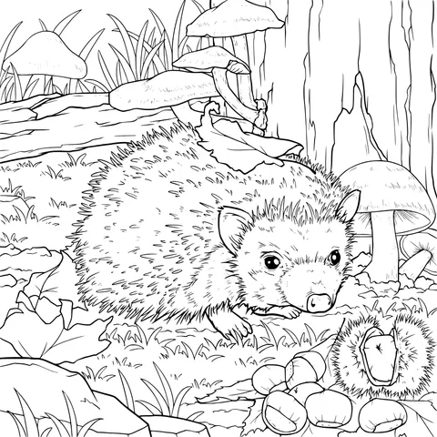 Hedgehog in the Forest