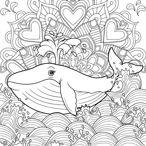 Dreamy Whale Illustration