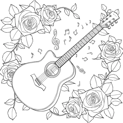 Guitar and Roses