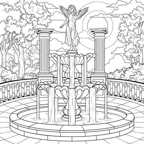 Angel - themed Fountain Landscape