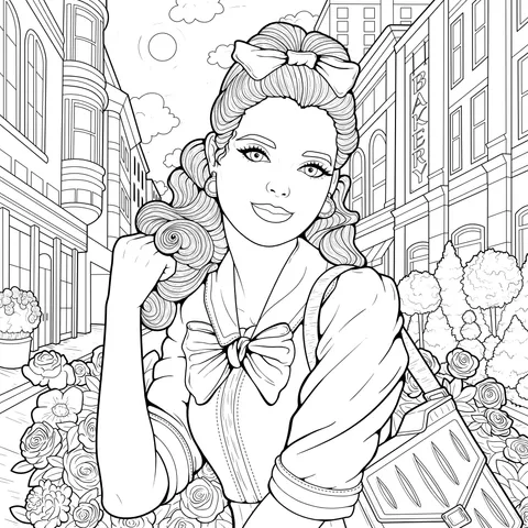 Fashionable Girl on the Street