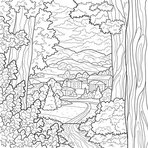 Beautiful Rural Scenery in the Forest