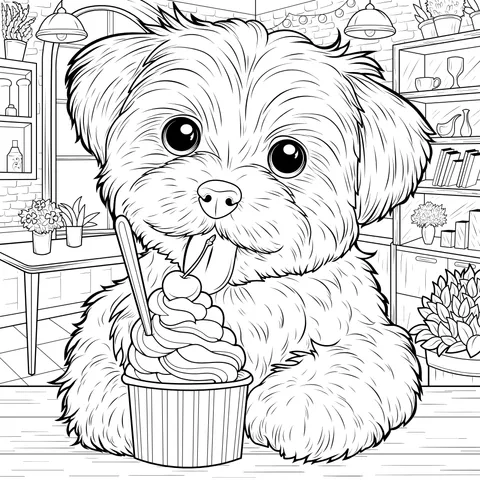 Dog Enjoying Ice - Cream