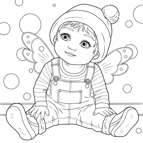 Cute Child with Wings