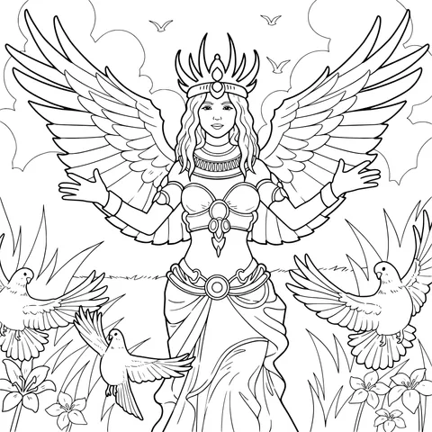 Winged Goddess Figure