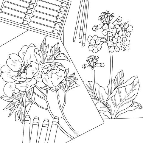 Flower Painting Scene