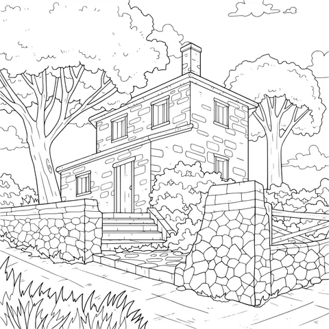 Rural Red - brick House