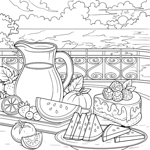 Delicious Meal by the Seaside