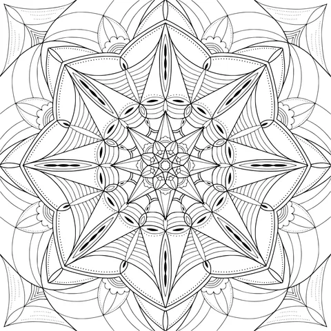 Colorful Geometric Mandala Pattern