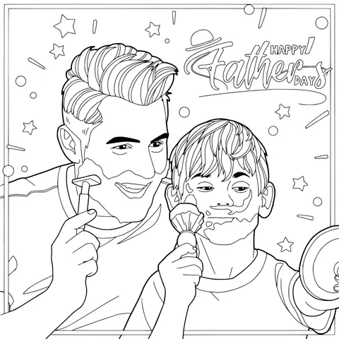 Father's Day: Father - son shaving fun