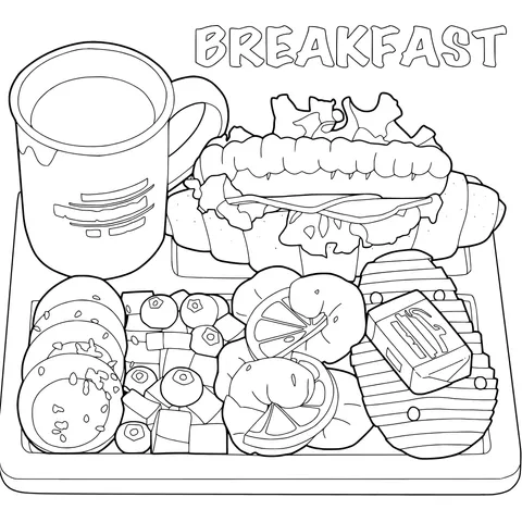 Delicious Breakfast Illustration