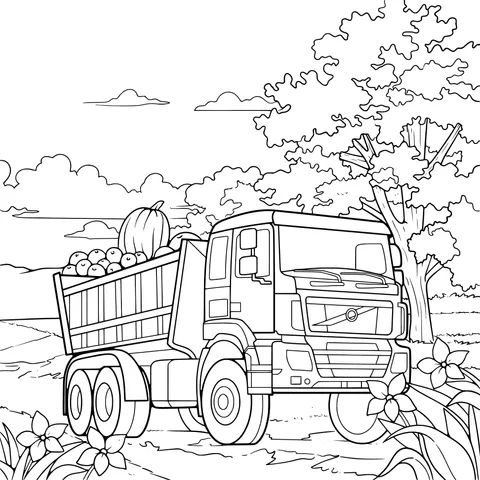 Truck Loaded with Fruits and Vegetables
