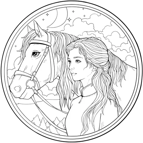 Girl and Horse
