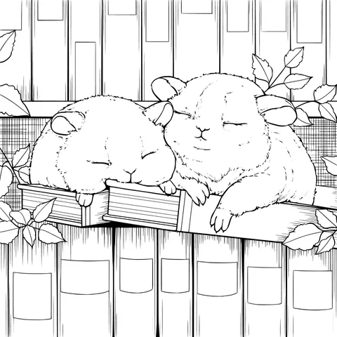 Hamsters Sleeping Among Books