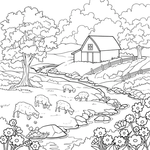 Idyllic Pastoral Scenery
