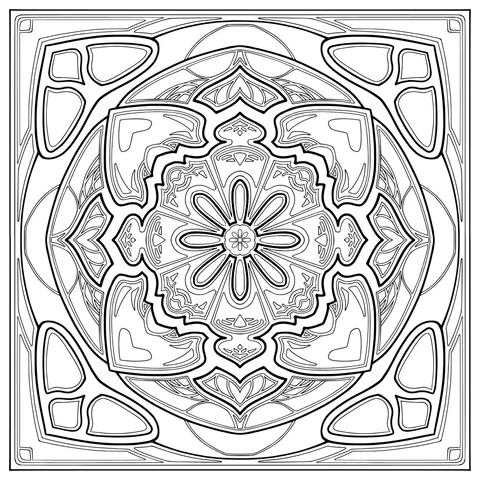 Colorful Geometric Symmetrical Pattern