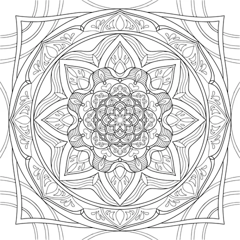 Colorful Geometric Mandala Pattern