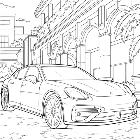 Sedan by the City Street