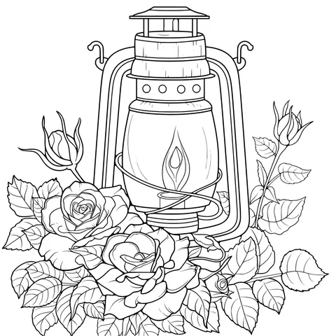 Roses and Oil - lamp