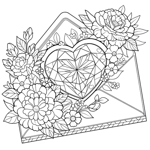 Floral Heart - Envelope