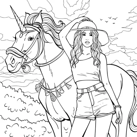 Girl and Unicorn